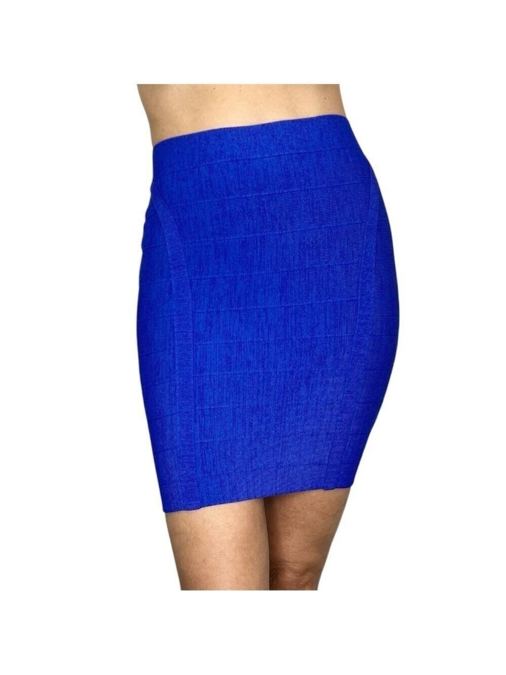 Guess Los Angeles Y2K style cobalt blue bodycon stretchy mini bandage skirt S